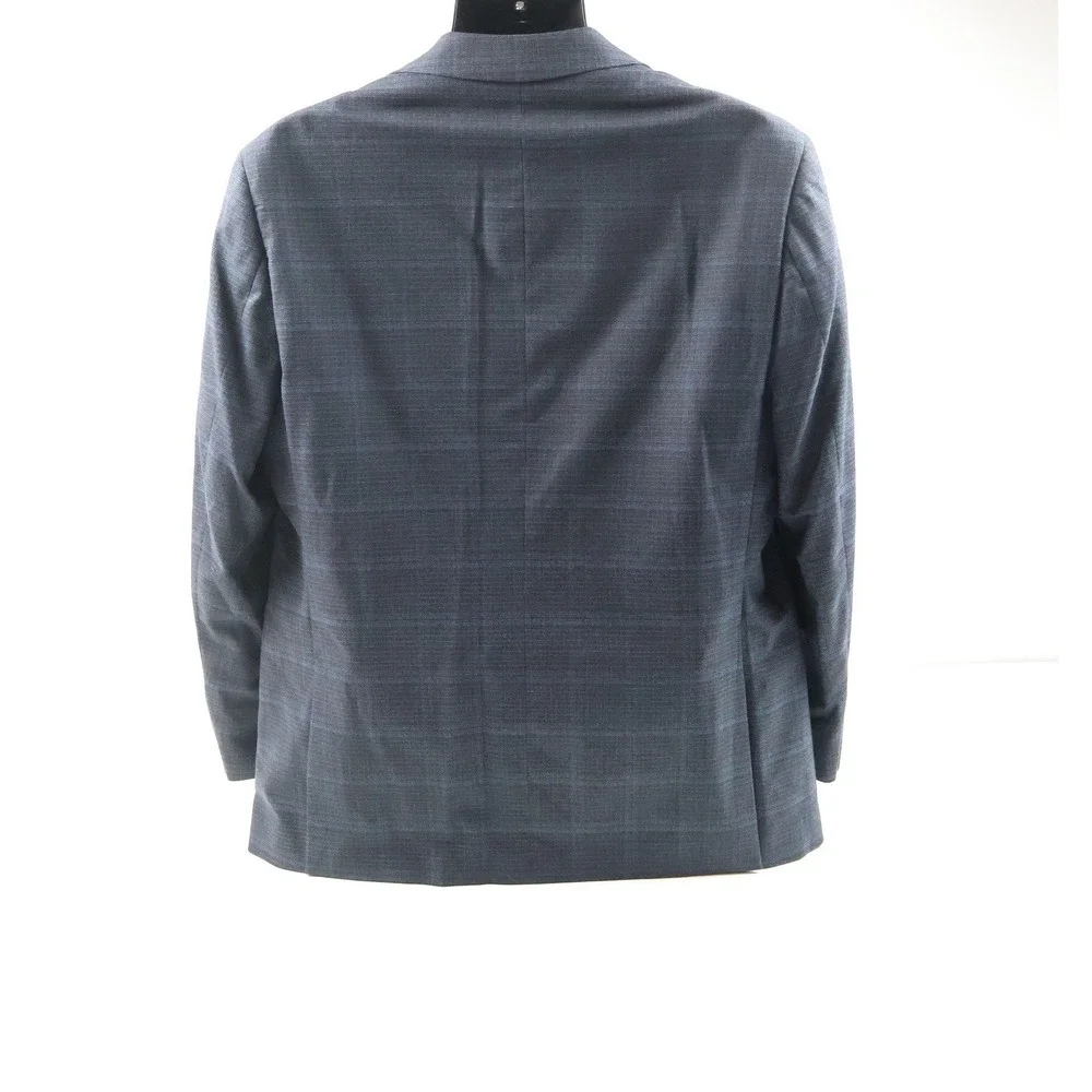 Giorgio Fiorelli Suit 2BT Vent Nopleat Blue Plaid 44R 38W NWT